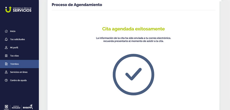 Agendar cita Ventanilla Única Bogotá