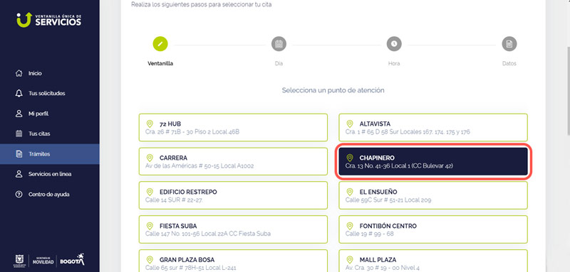 Agendar cita Ventanilla Única Bogotá