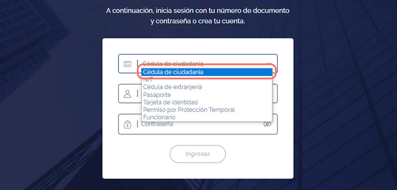 Loguearte en Ventanilla Única de Servicios en Bogotá